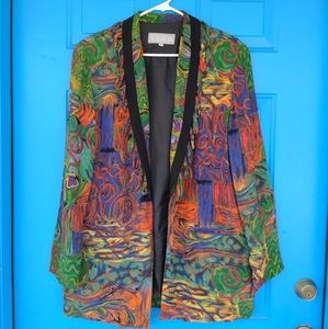 90's Artsy Eclectic Platinum by Dorothy Schoelen Blazer Medium